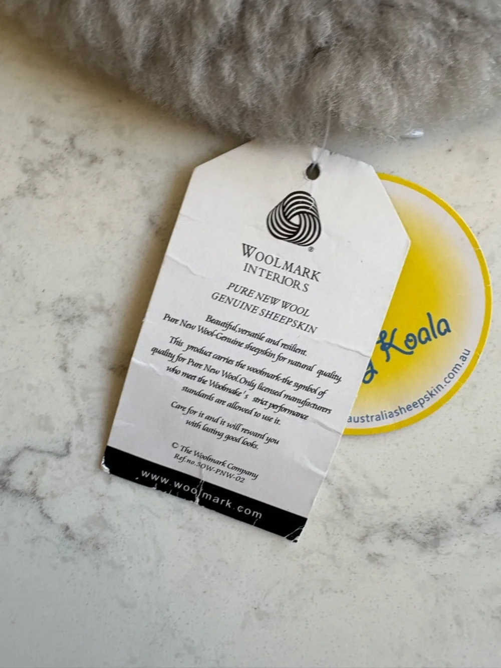 Cozy Koala Gray Wool Plush Seat Pad